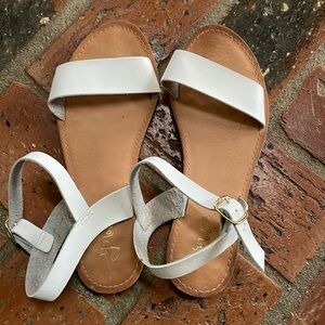 White sandals